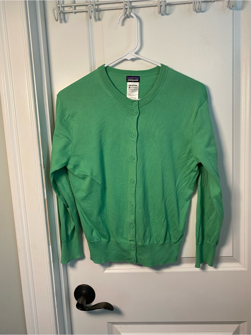 Patagonia Mint Green Button-Front Women's Cardigan Sweater